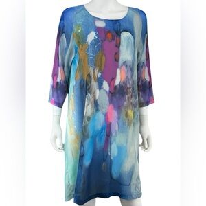 Claire Desjardins NWT Watercolor Print Shift Dress Size S L0508